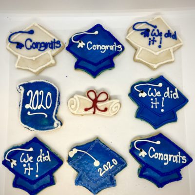 Graduation Iced Cutout Sugar Cookies