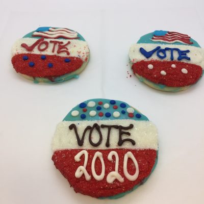 A "Vote 2025" Cutout Cookie Dozen